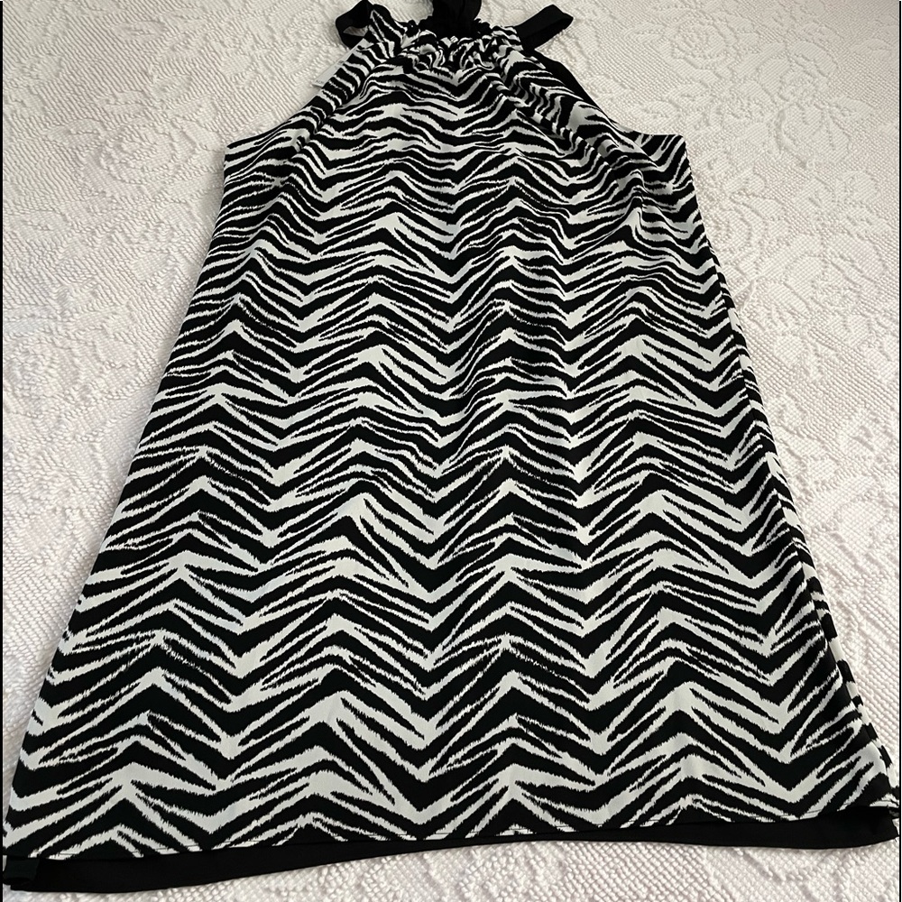 White House Black Market zebra print reversible sundress.